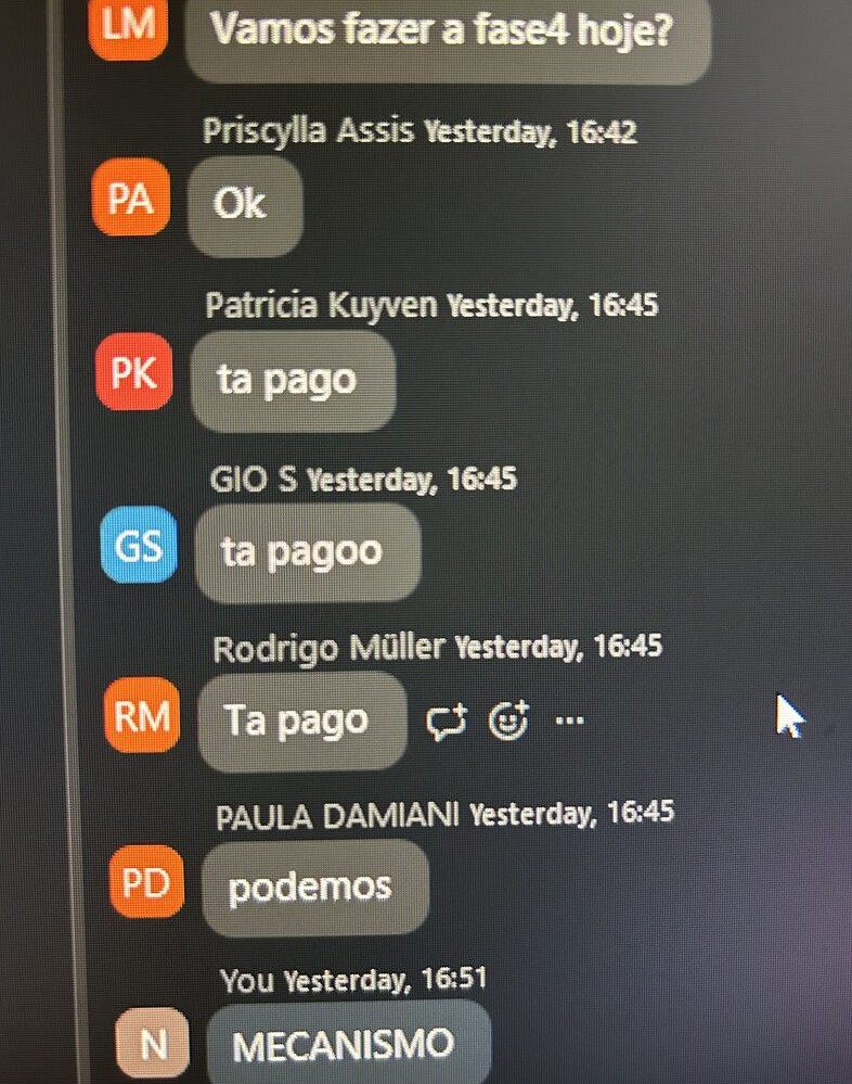 Chat da imersão: vamos fazer a fase 4 hoje, tá pago, podemos